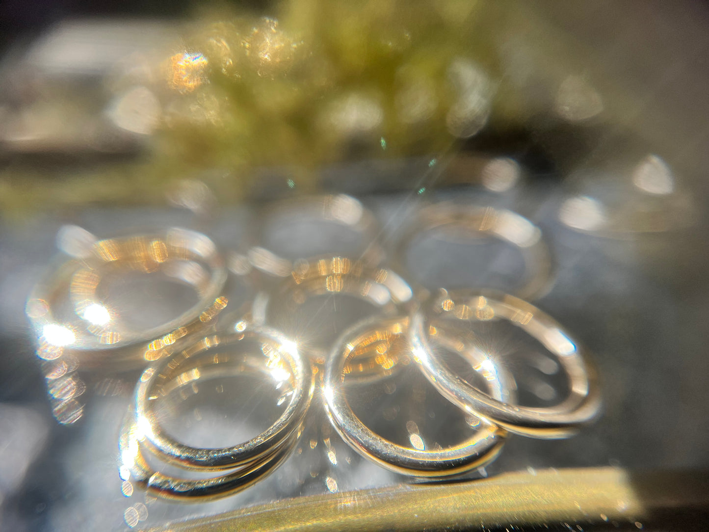 14k Yellow Gold Seam Rings