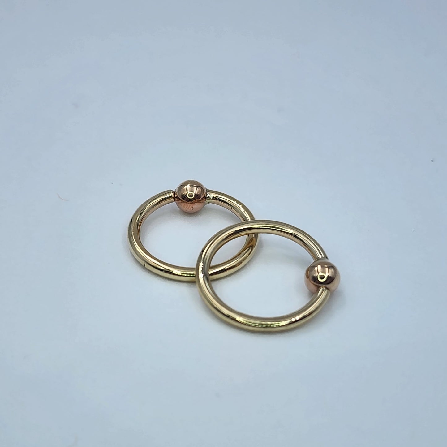 14k Yellow Gold Fixed Bead Rings