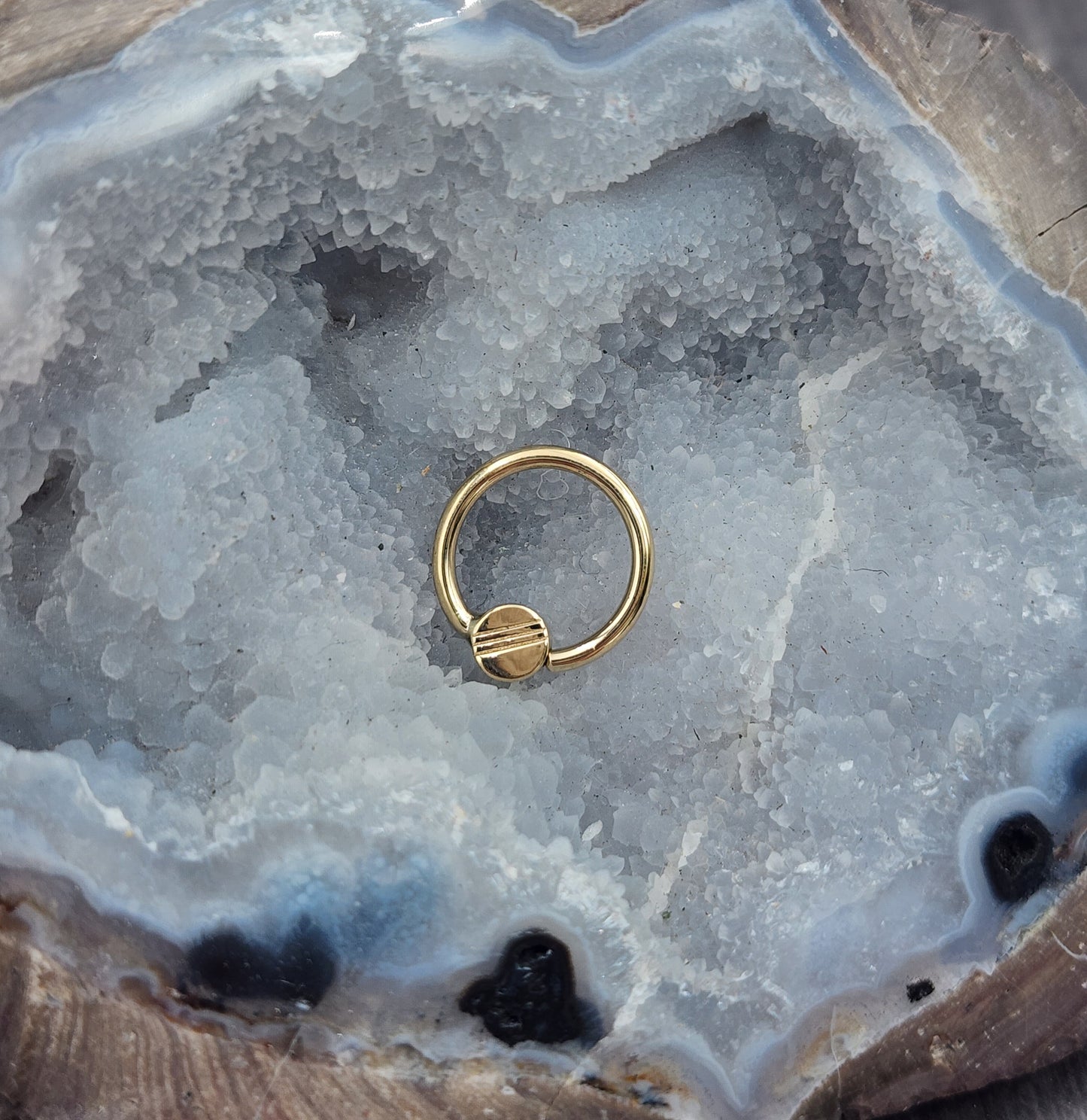 14k Yellow Gold Fixed Medallion Rings