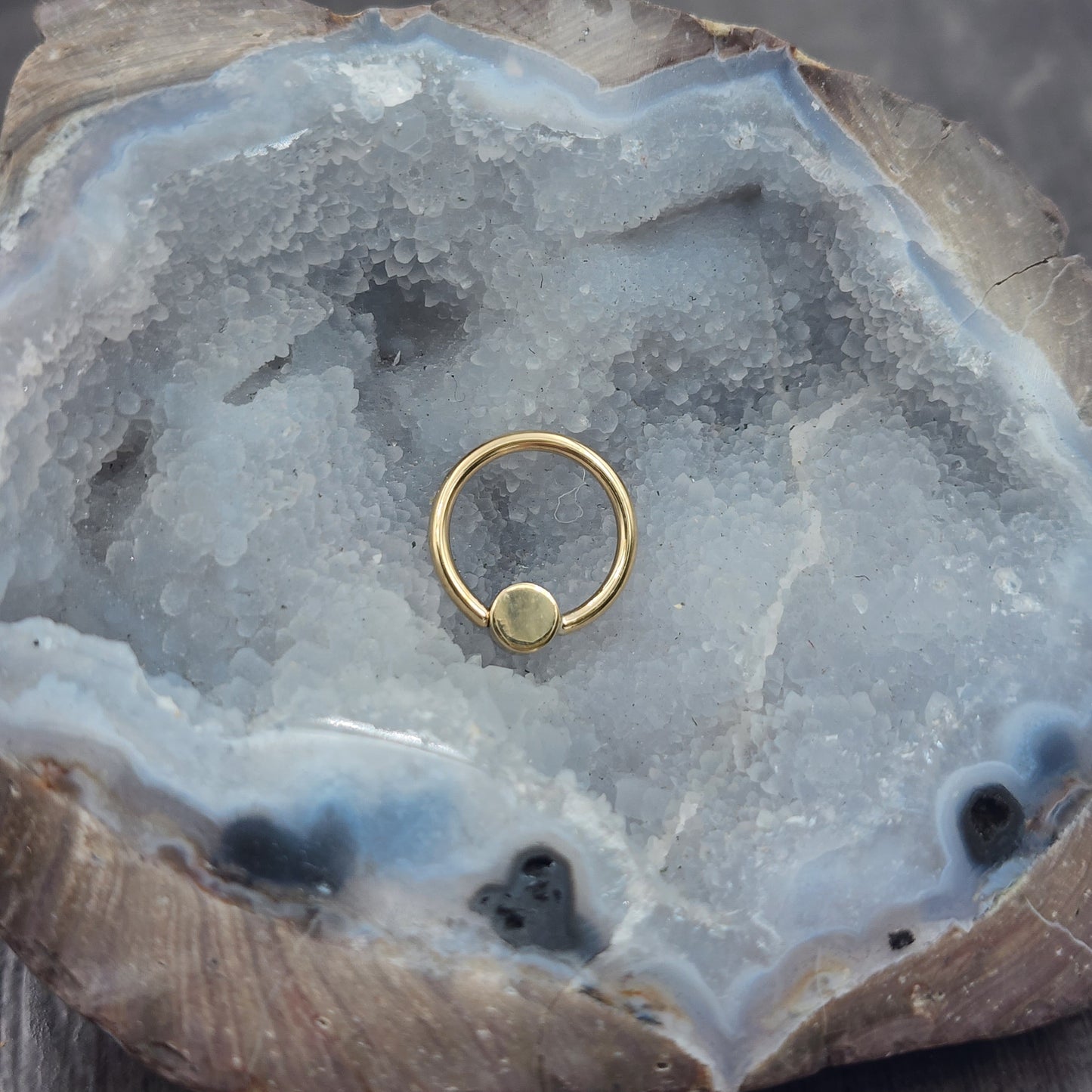 14k Yellow Gold Fixed Medallion Rings