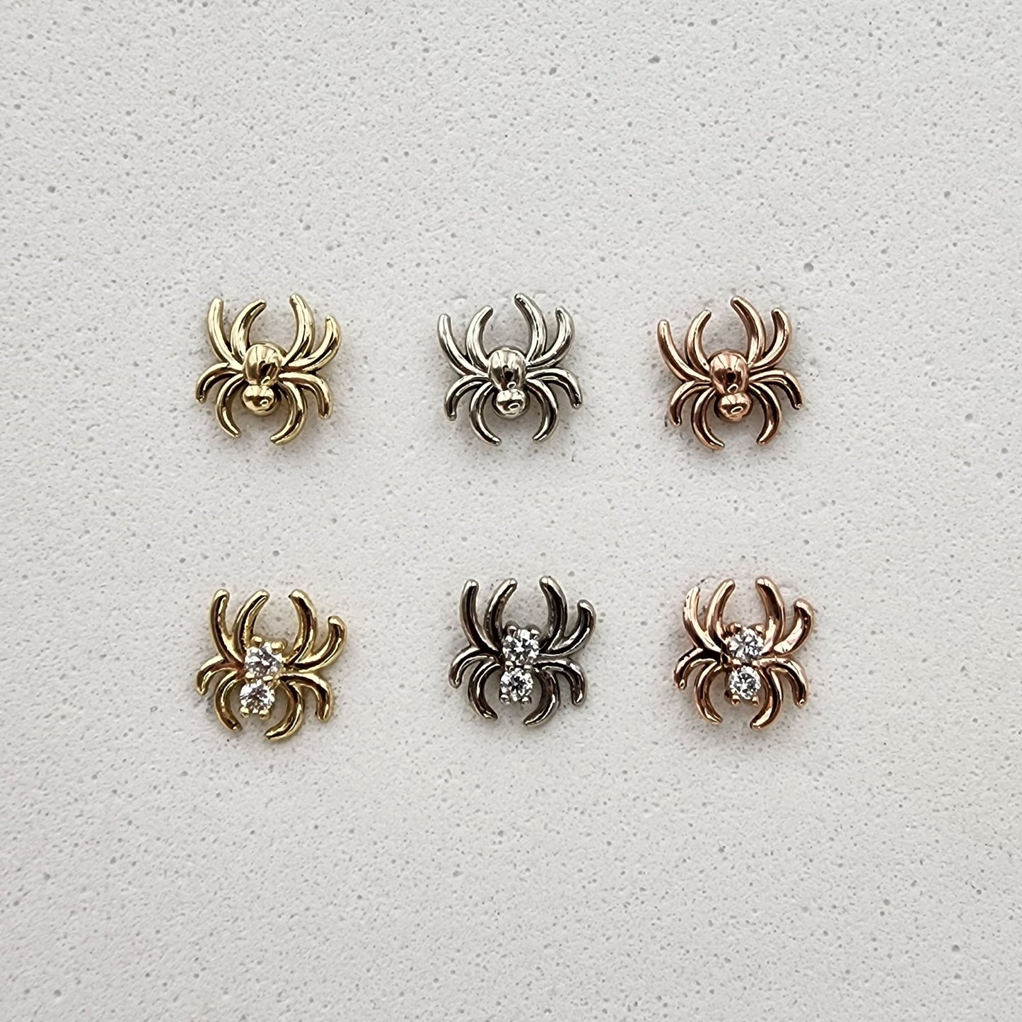 14k Gold Spider Threadless End