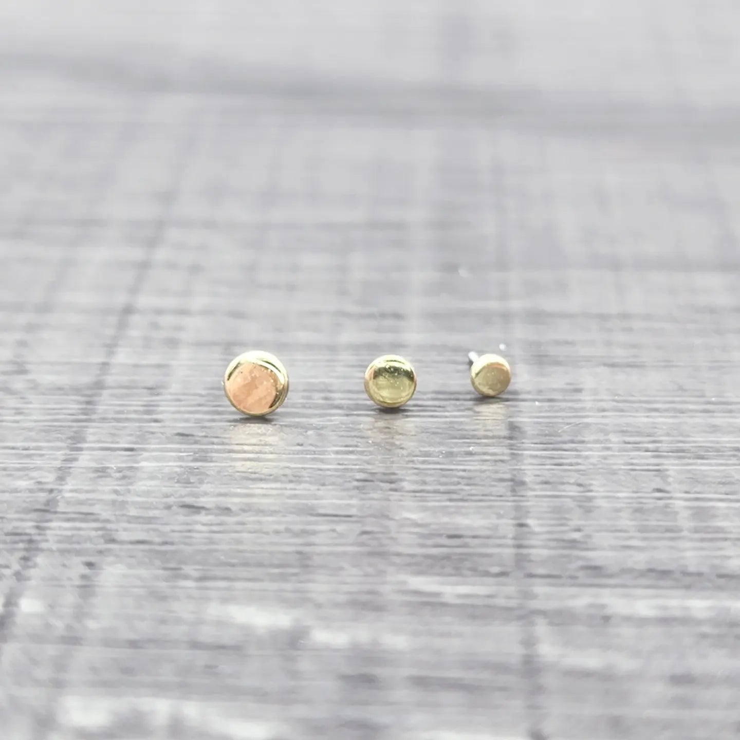 14k Gold Disk Threadless Ends