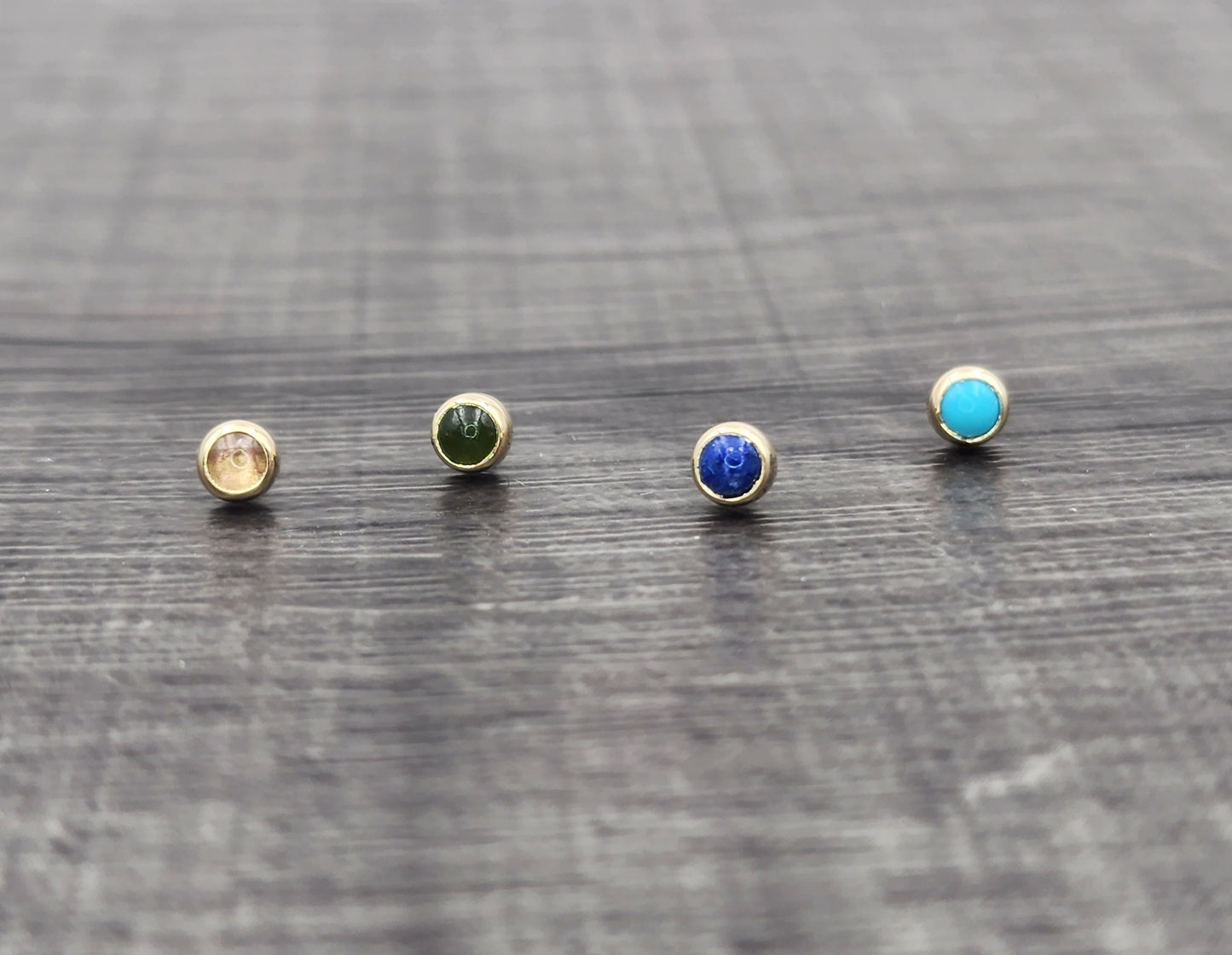 14k Gold Bezel Cabochon Threadless End