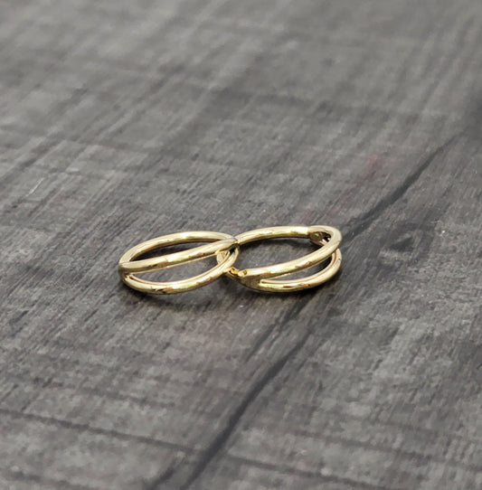 18k Gold Split Seam Rings