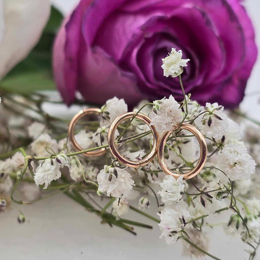 14k Rose Gold Seam Rings