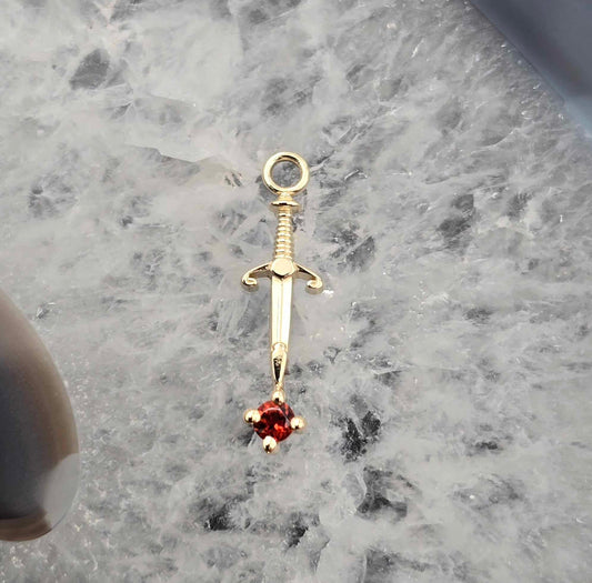 14k Gold Keres Dagger Charm