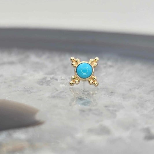 14k Gold Alice Threadless End