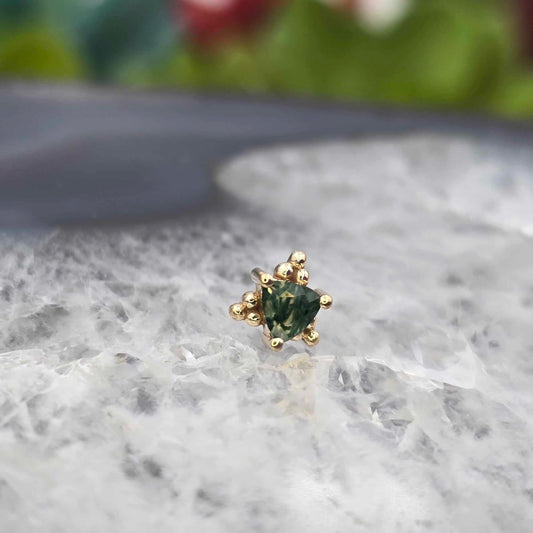 14k Gold Lux Threadless End