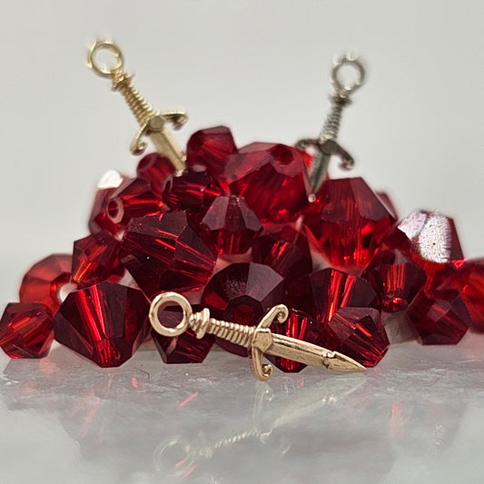 14k Gold Dagger Charms