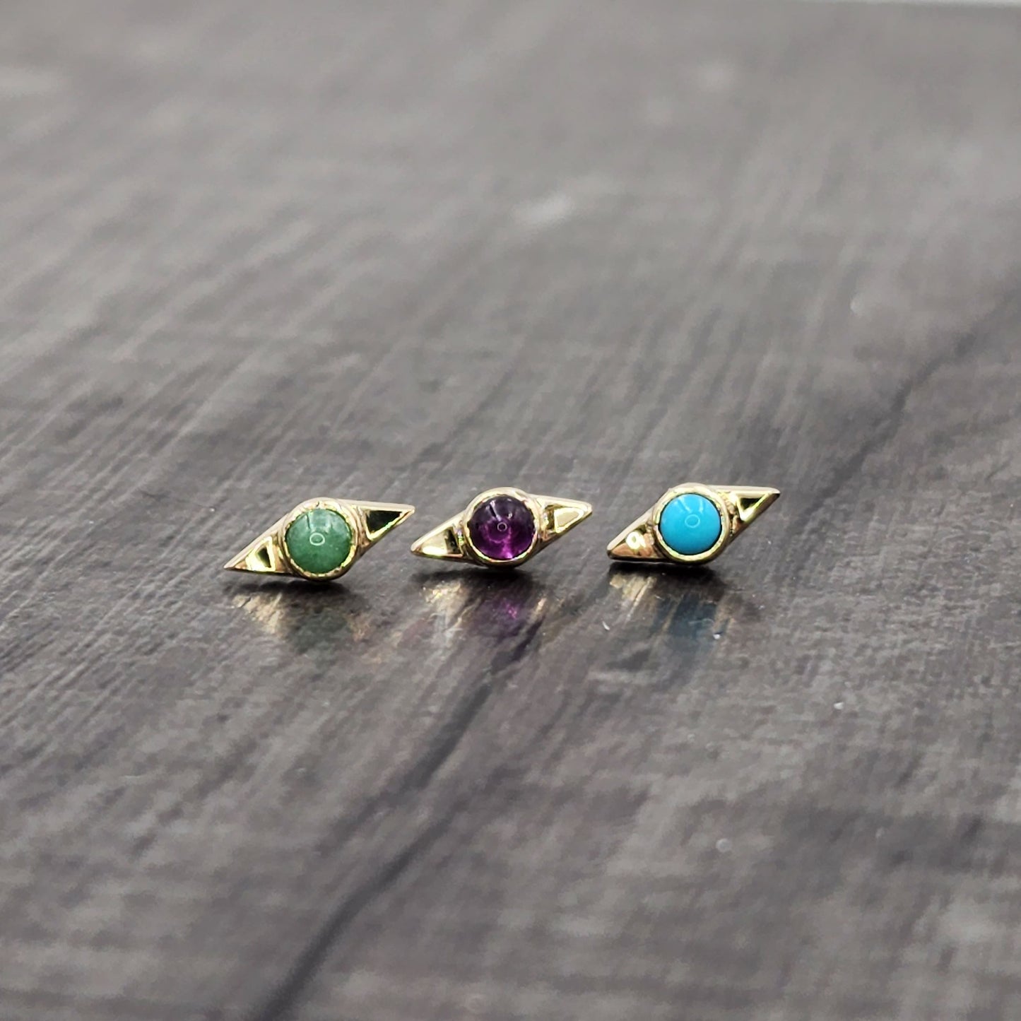 14k Gold Ice Threadless Ends